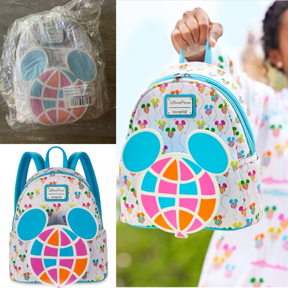 NWT Loungefly Disney Parks Mickey Mouse Balloon Mini Backpack.